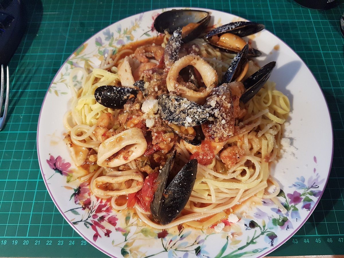 シーフードトマトパスタ（イメージ）