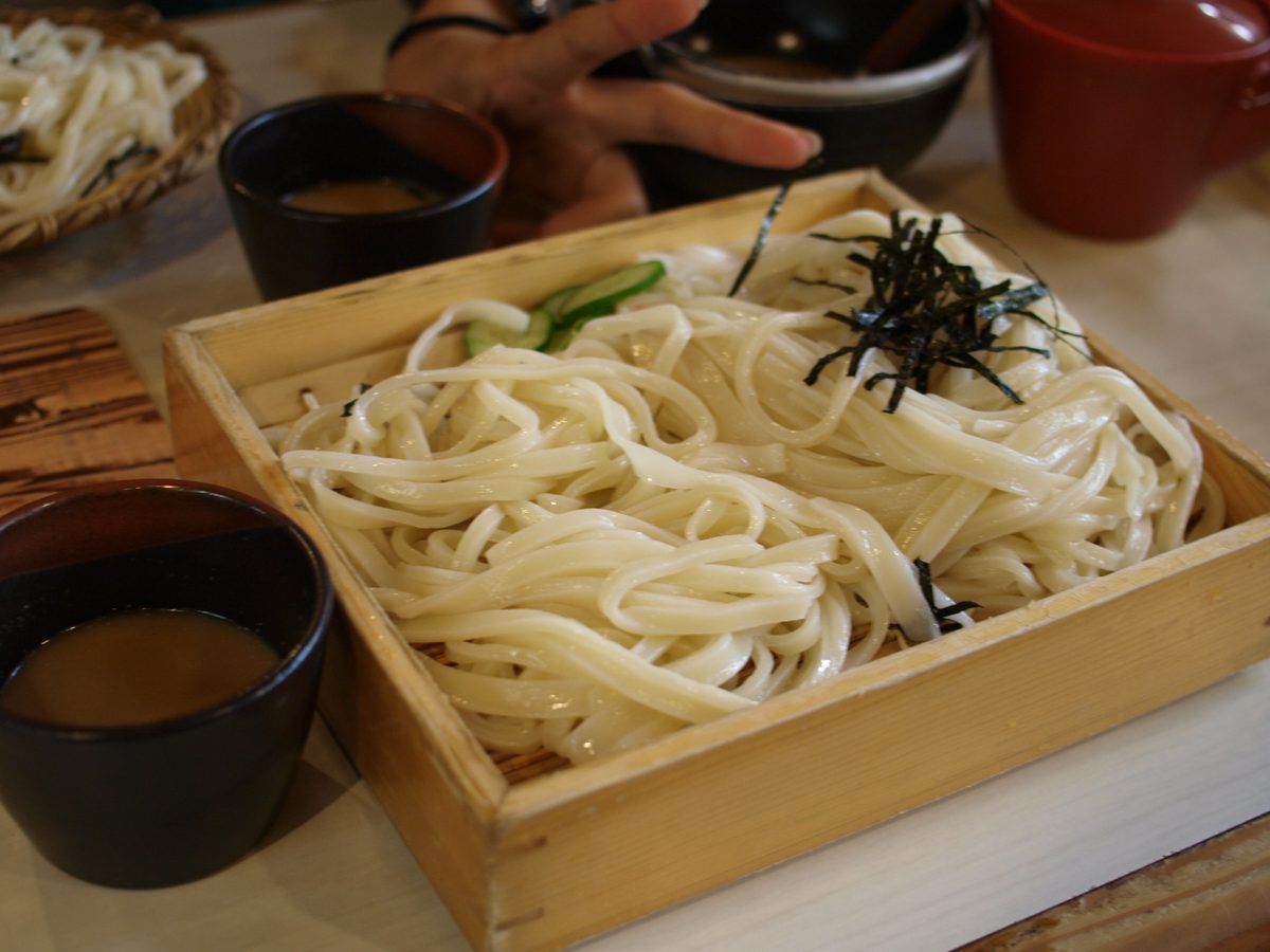 清水屋の水沢うどん定食