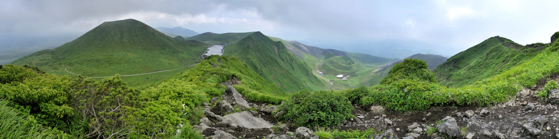 秋田駒ヶ岳山頂付近のパノラマ(登山する場合の代替プラン)