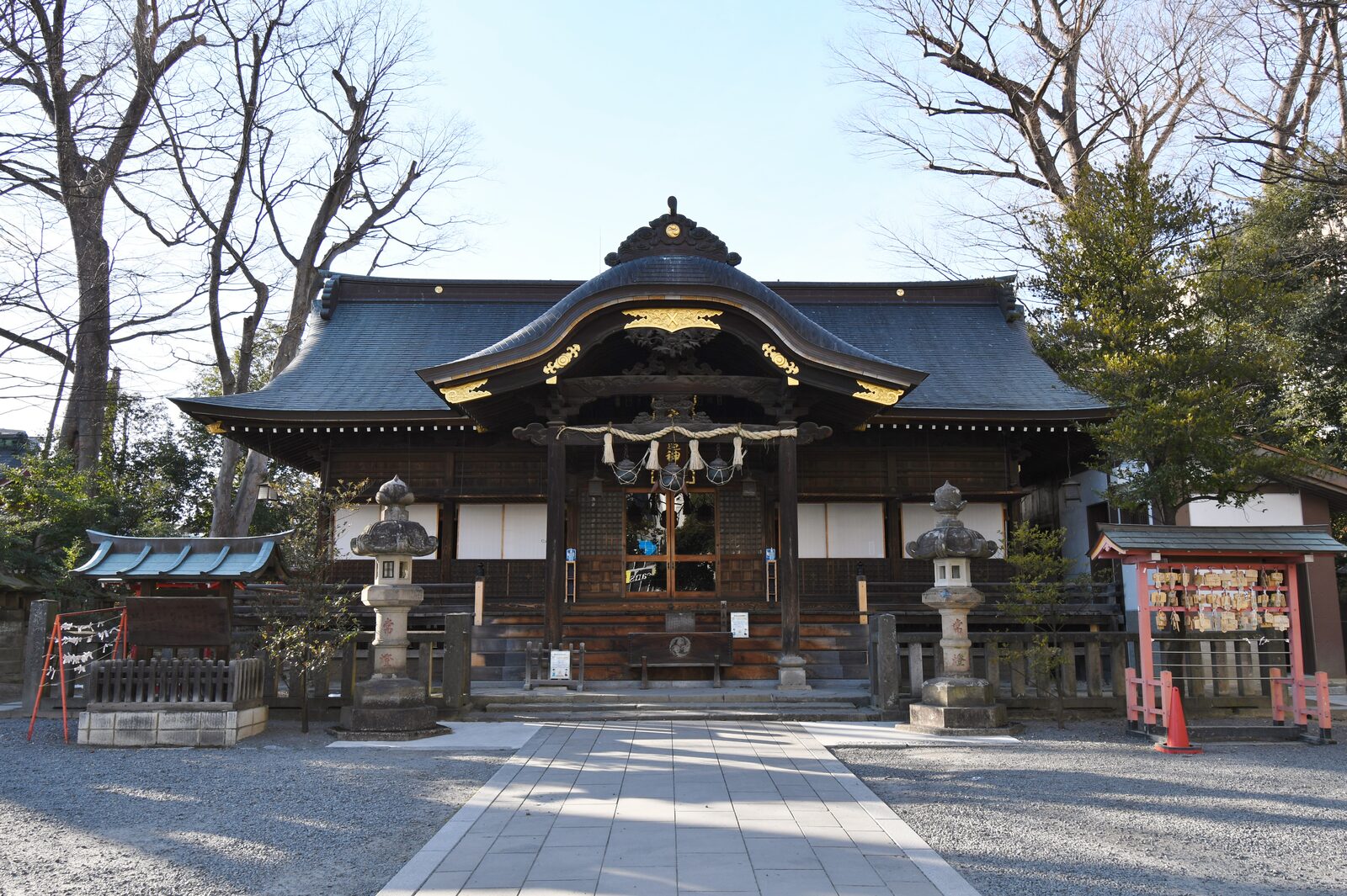 安積国造神社の拝殿、江戸時代の姿を伝える建築
