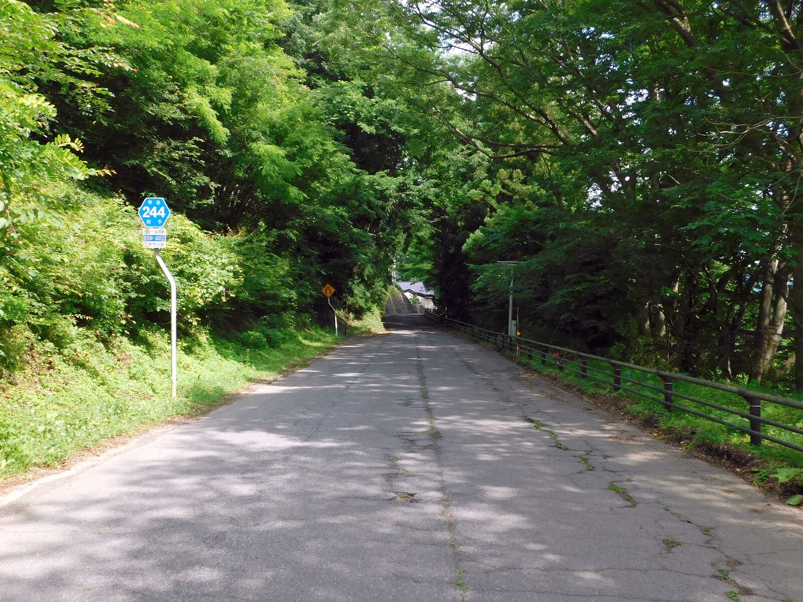 金田一温泉へと続く岩手県道244号金田一温泉線の風景