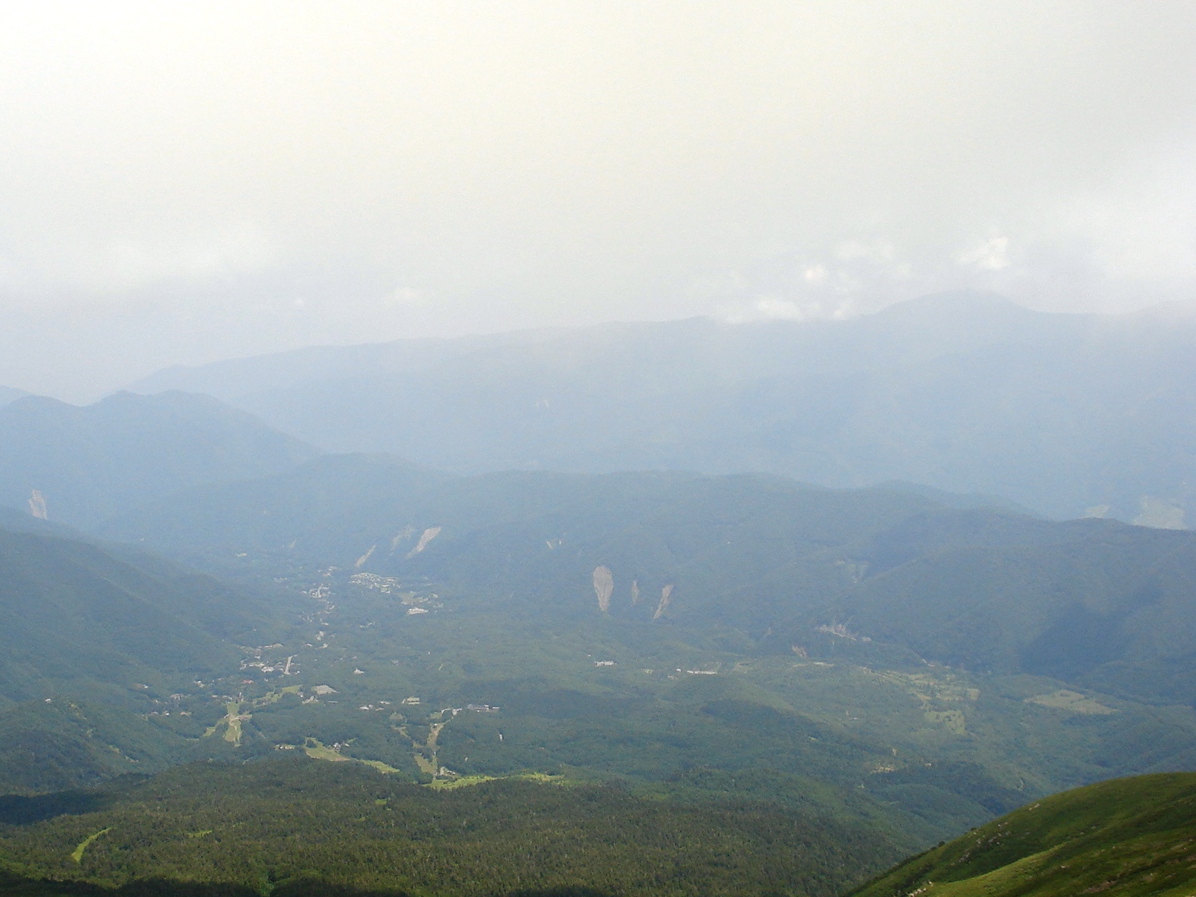 乗鞍岳から見下ろした乗鞍高原の全景
