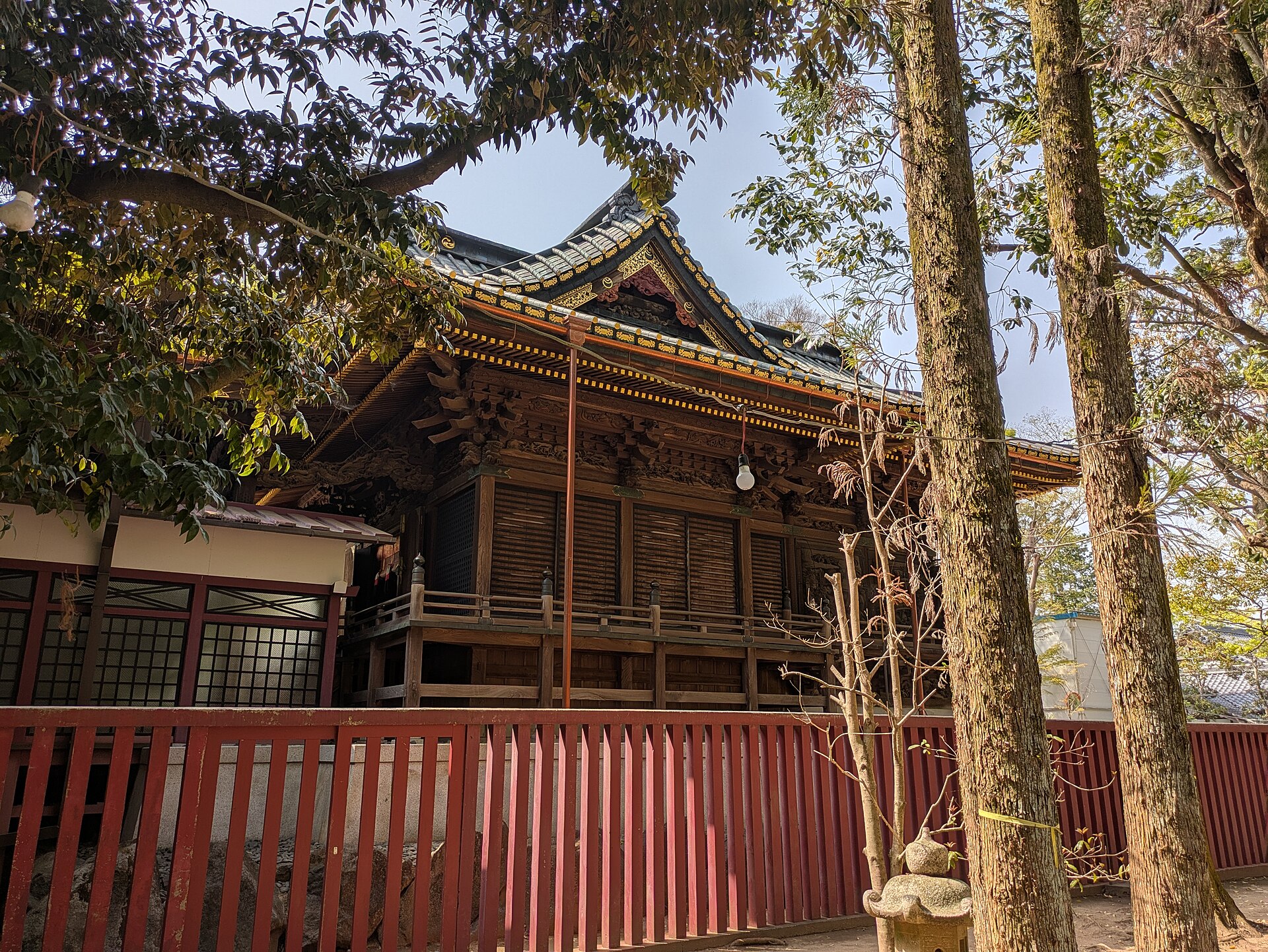 笠間稲荷神社の本殿の彫刻
