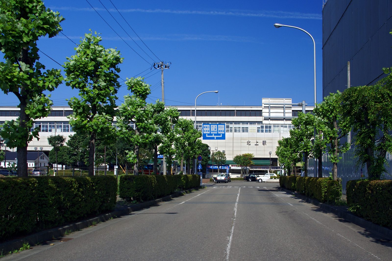 JR北上駅前の様子