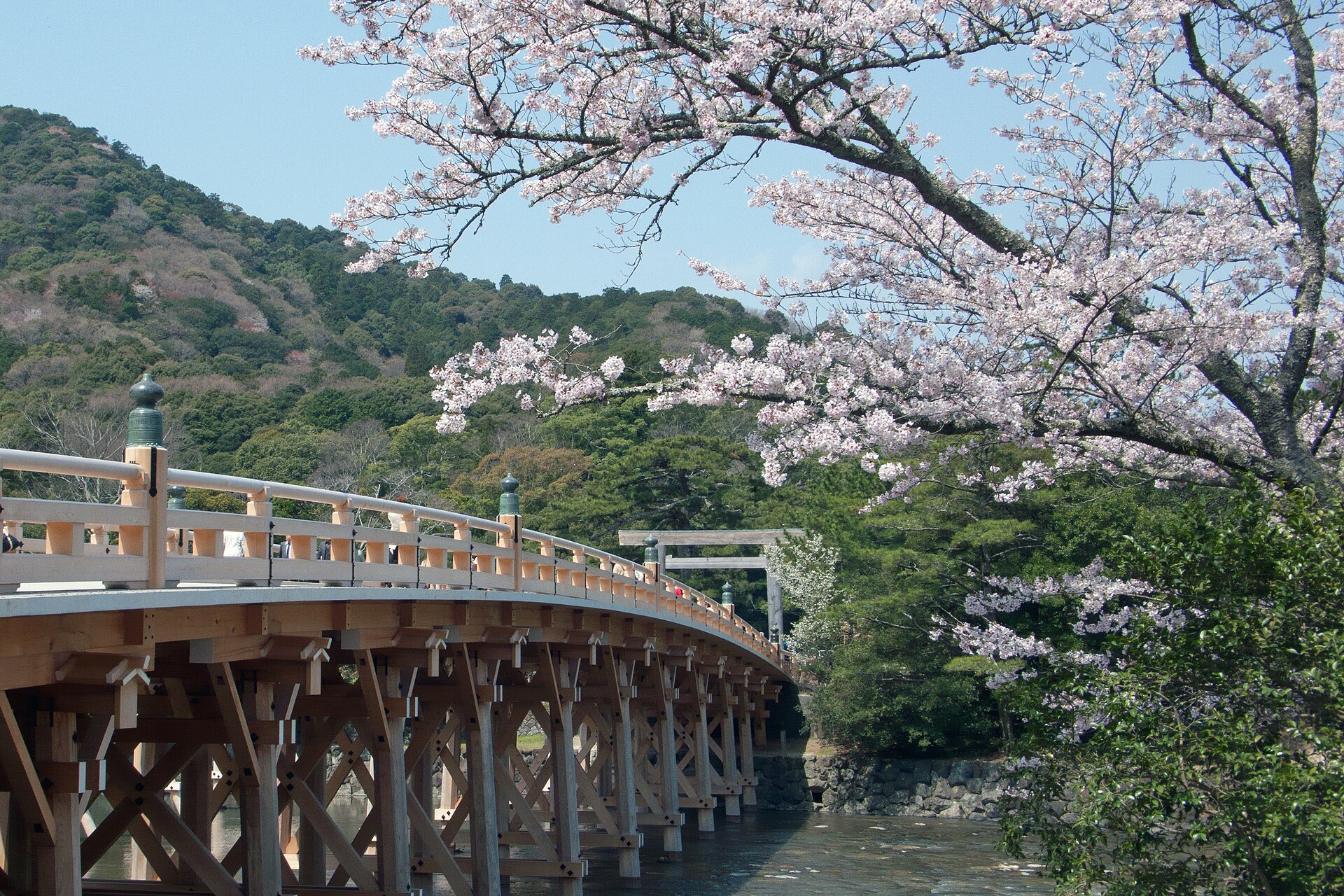 宇治橋と宇治川の流れ