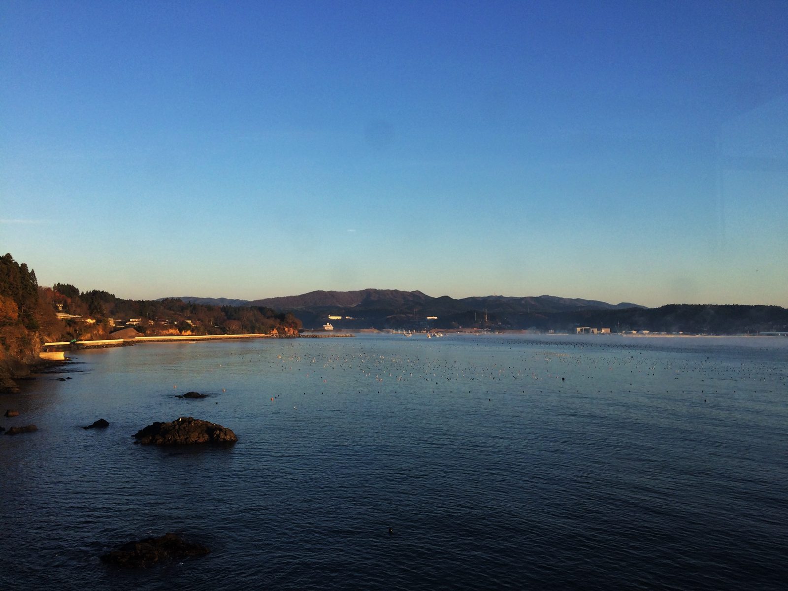 南三陸ホテル観洋から望む志津川湾の景色