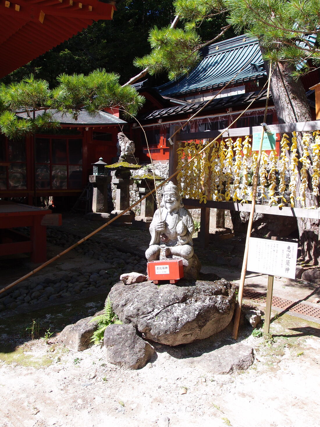 日光二荒山神社中宮祠の境内に佇む石造りの御像