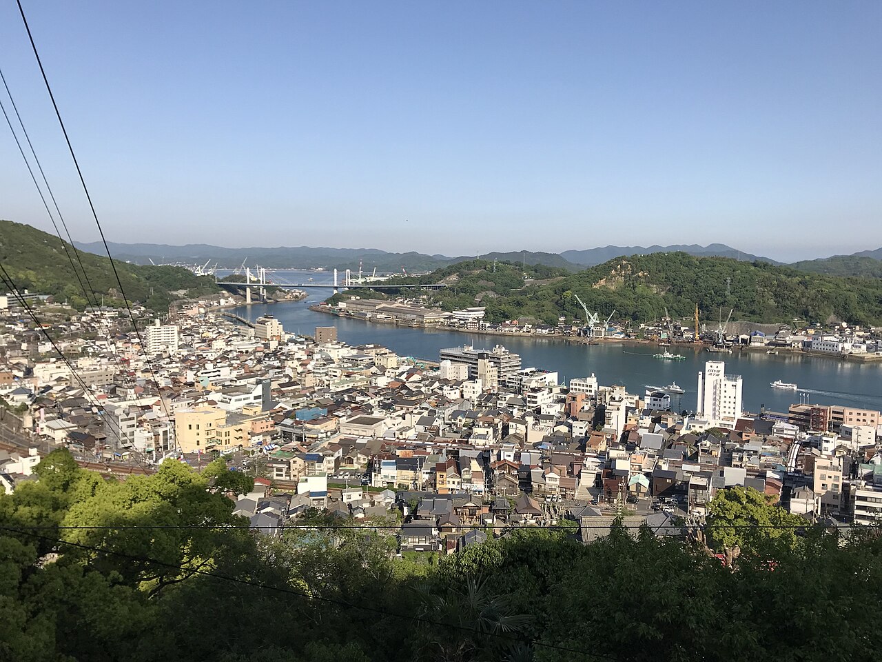 千光寺公園から見る尾道水道の眺め