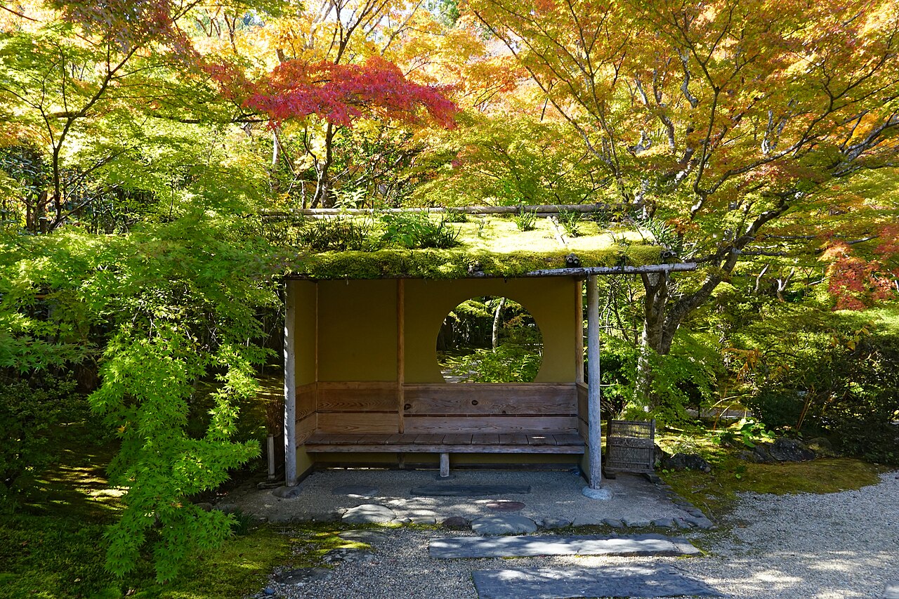苔と紅葉に包まれた円通院の庭園