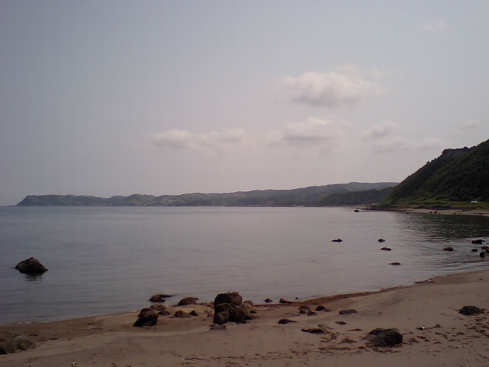 積丹岬から望む日本海の海岸線