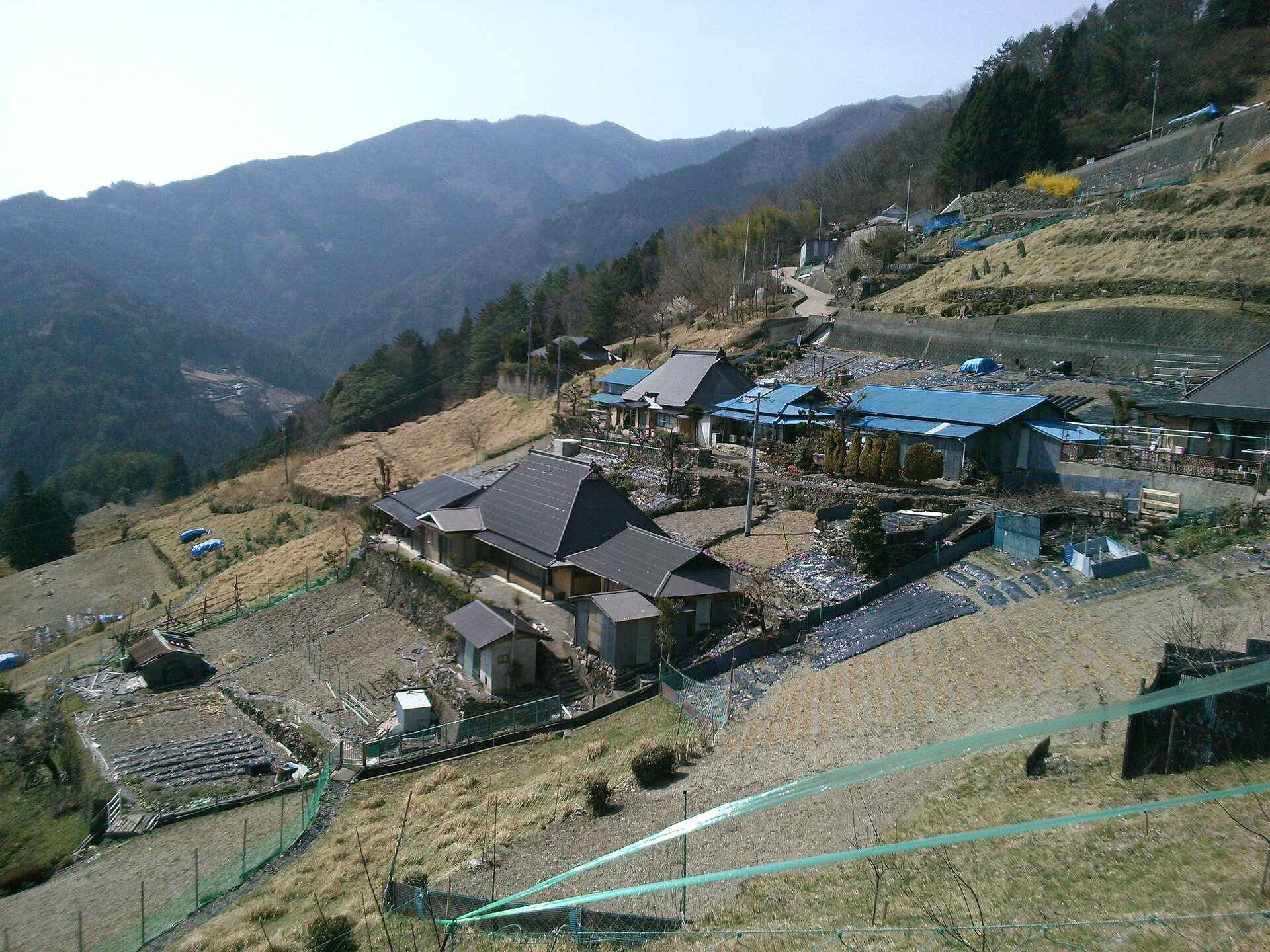 東祖谷落合の集落全景