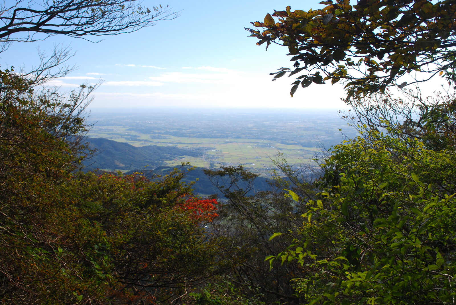 筑波山山頂から見晴らす関東平野のパノラマ