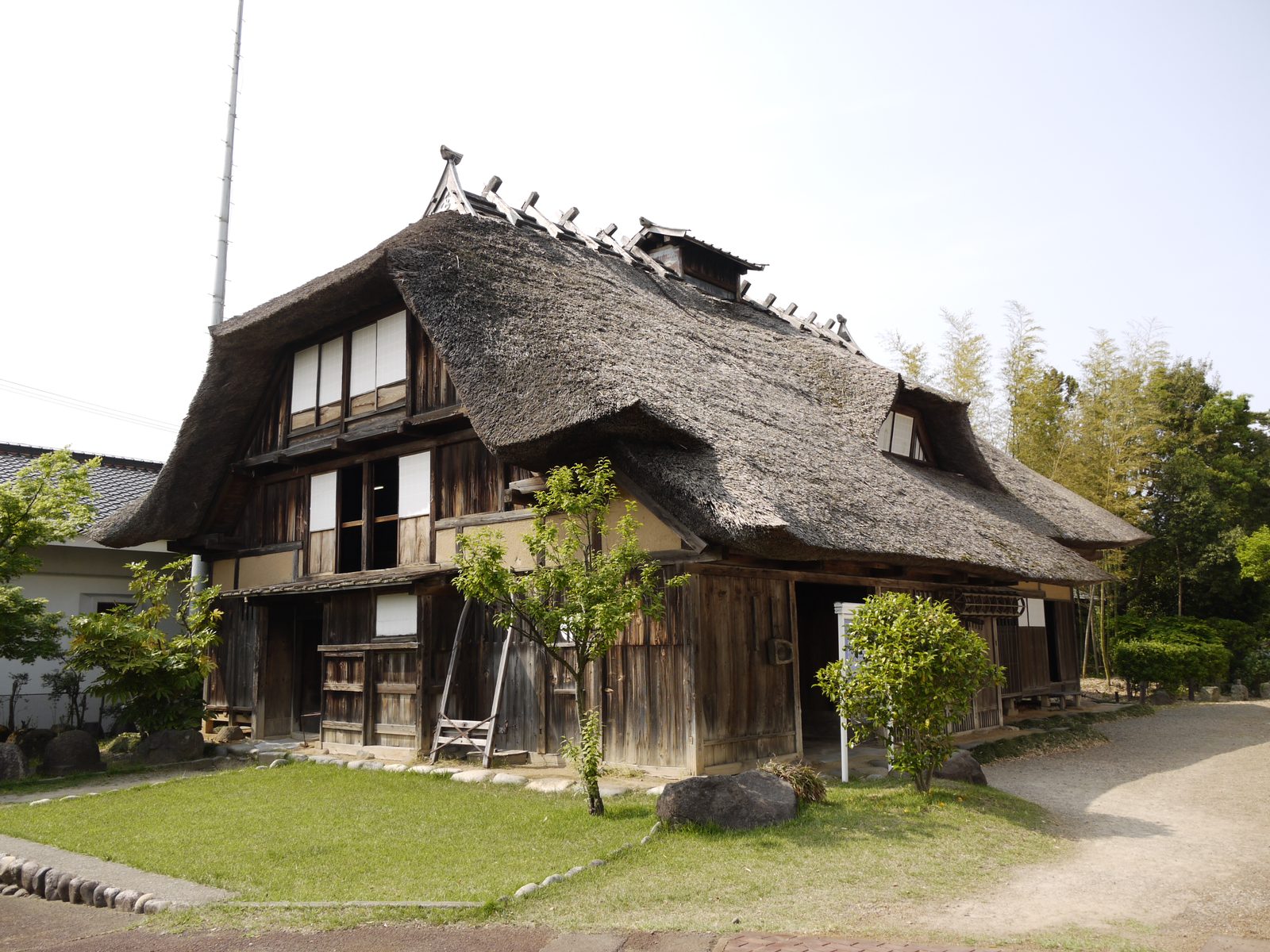 旧渋谷家住宅の多層茅葺き屋根