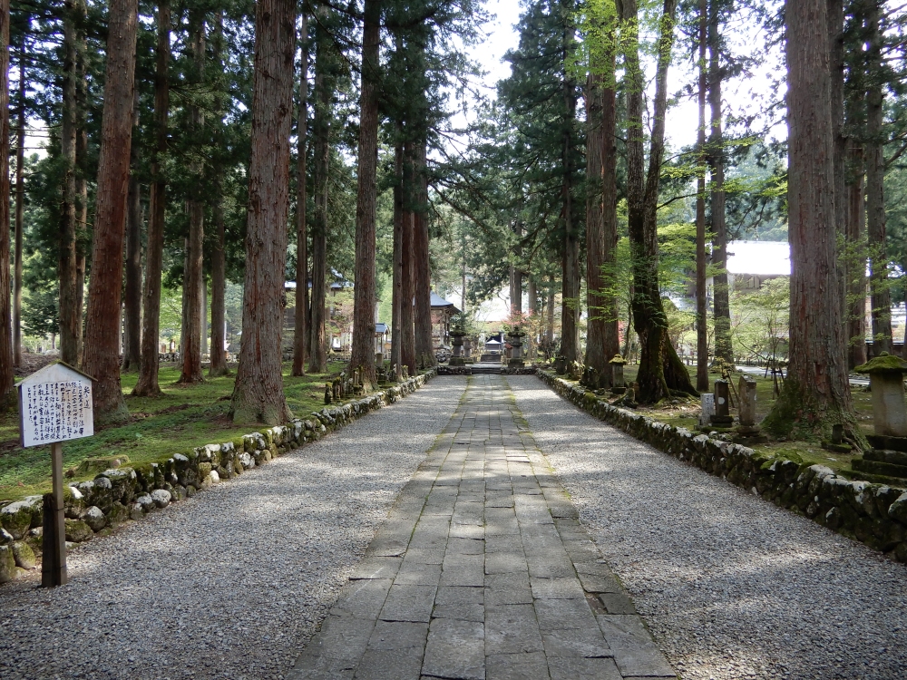 雲洞庵の石畳の参道