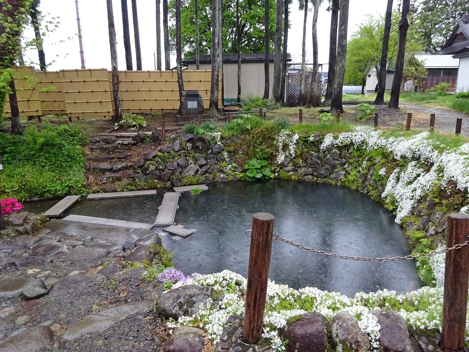 地元の生活用水として今も使われる御台所清水