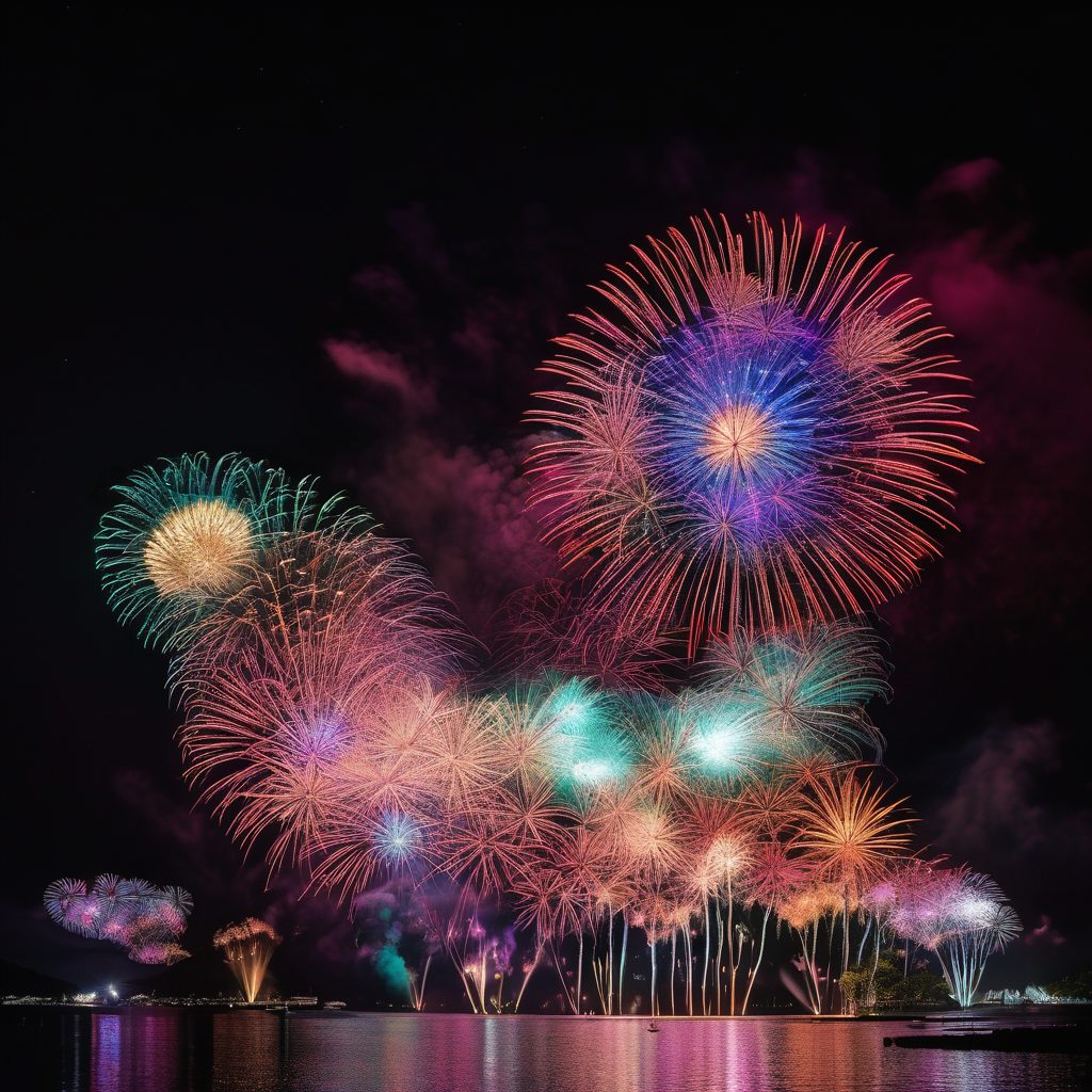 御津町花火大会ナイターの夕べのイメージ