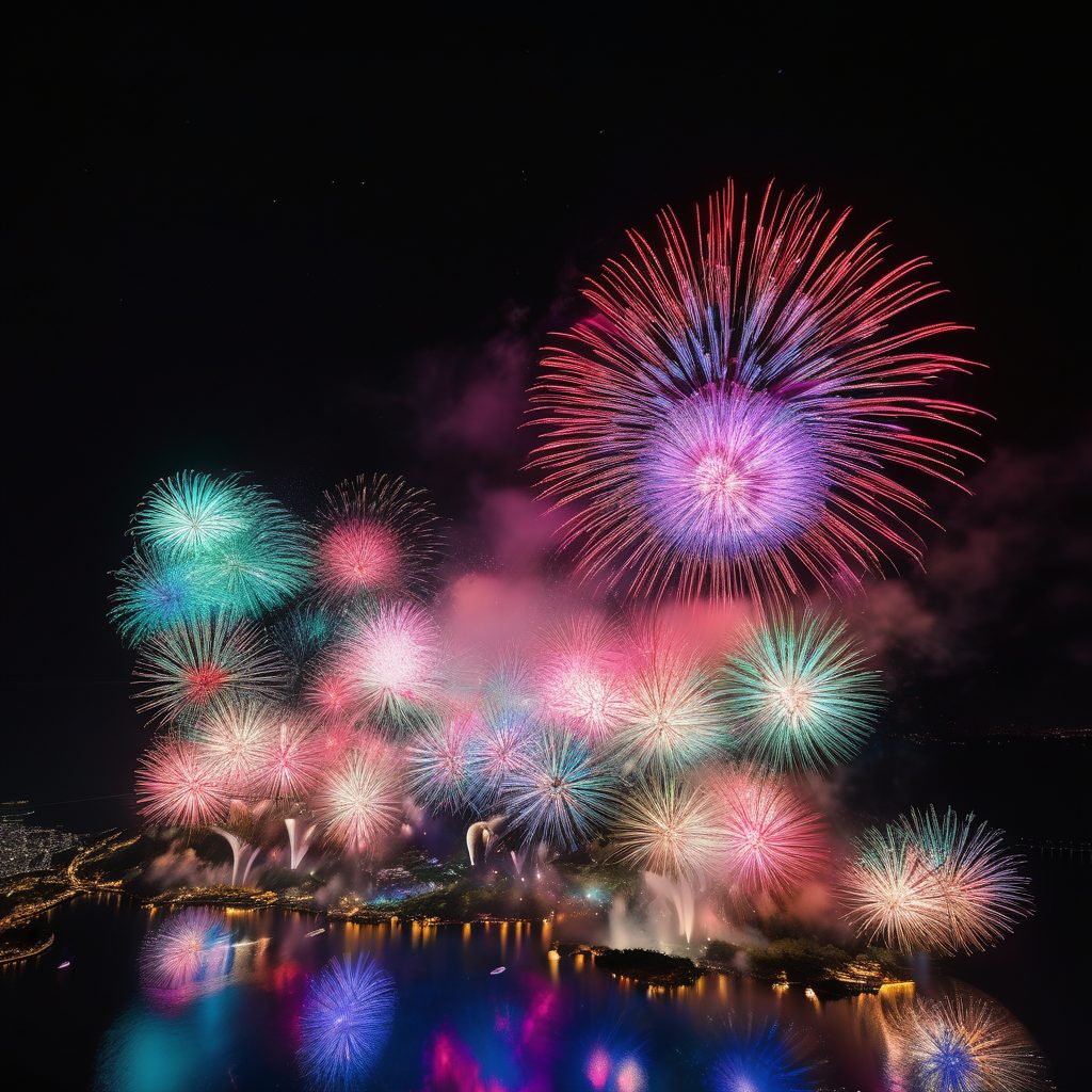 竹谷神社例大祭煙火奉納のイメージ