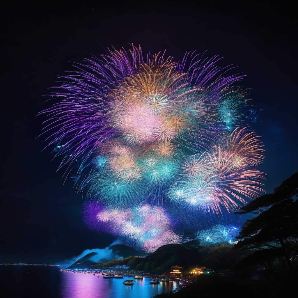 サンドクラフトinみたね海上花火ショーのイメージ