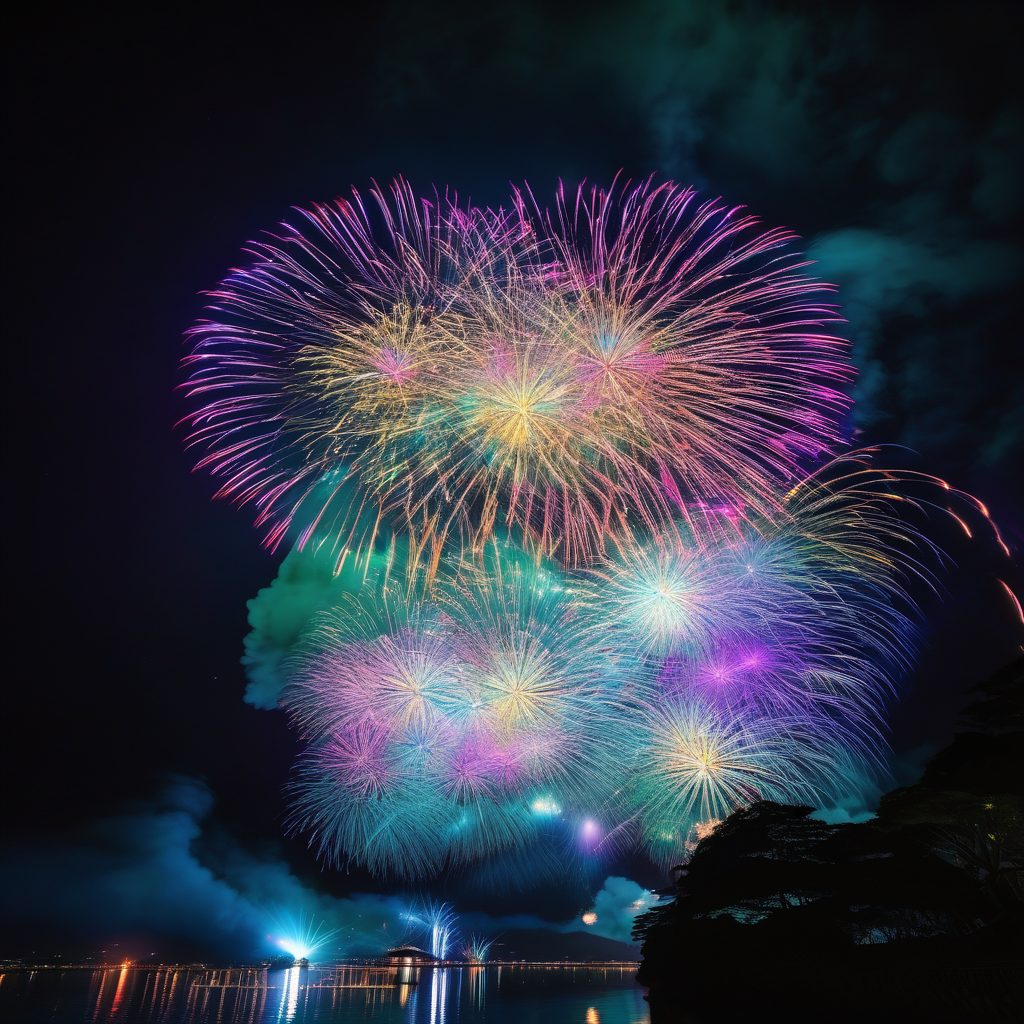 大洲川まつり花火大会のイメージ