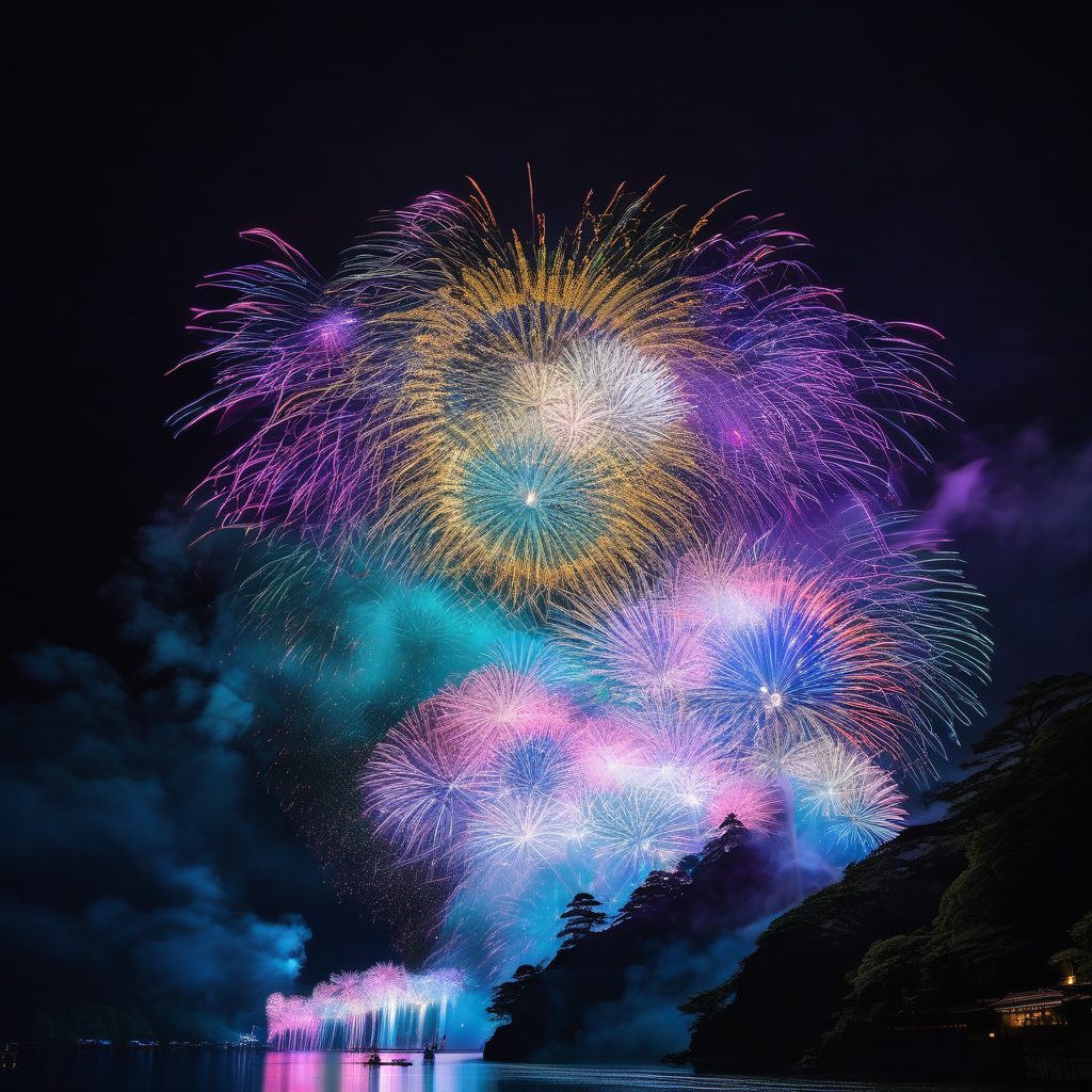 寺村山の神火祭り打ち上げ花火のイメージ