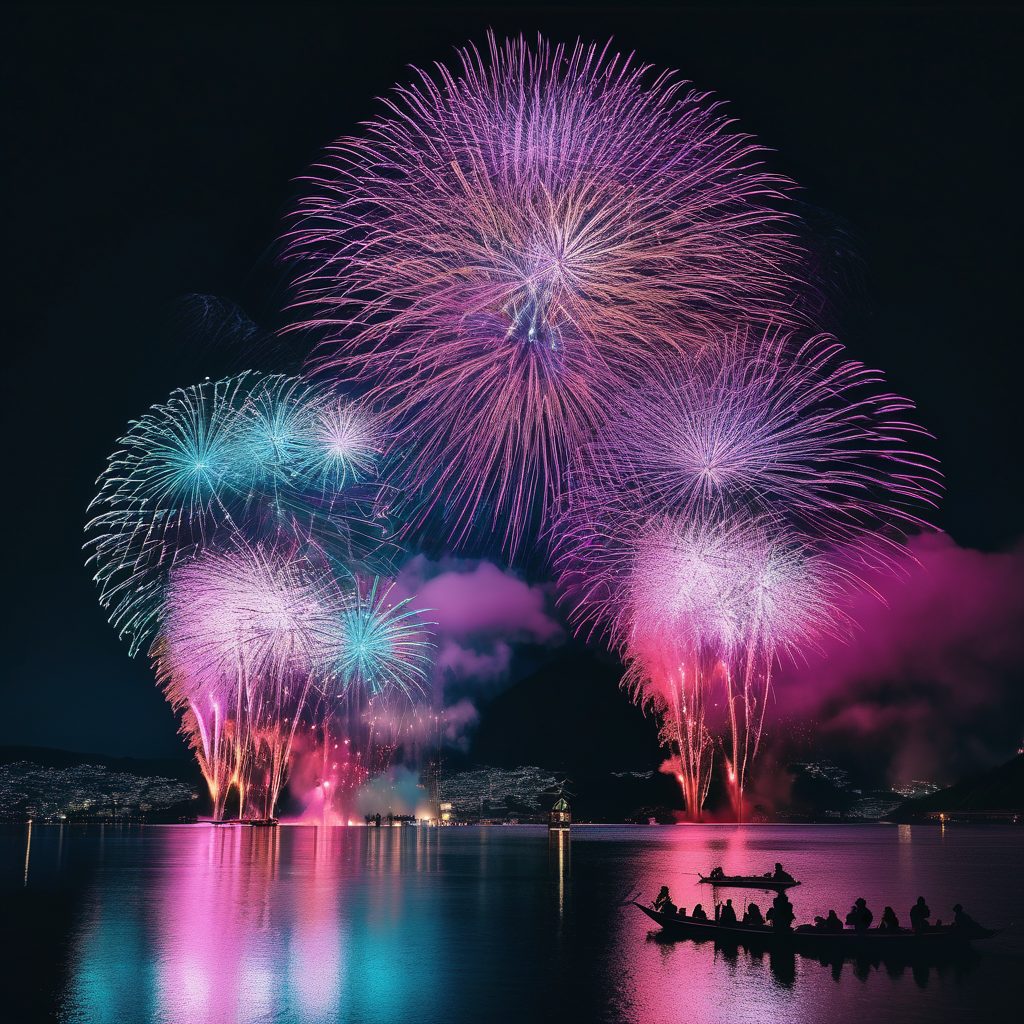 田村名物灯籠流しと花火大会のイメージ