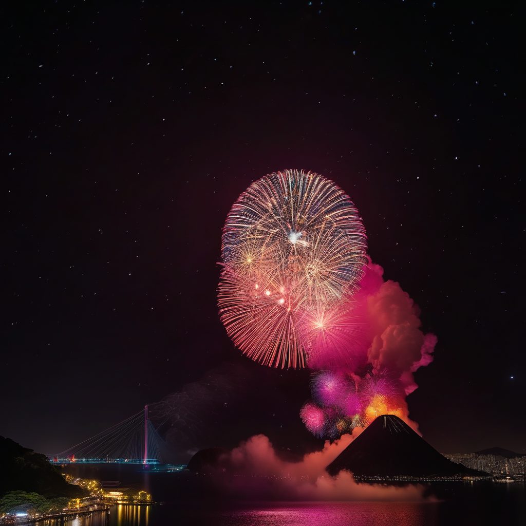 海津市夏祭り花火打ち上げのイメージ