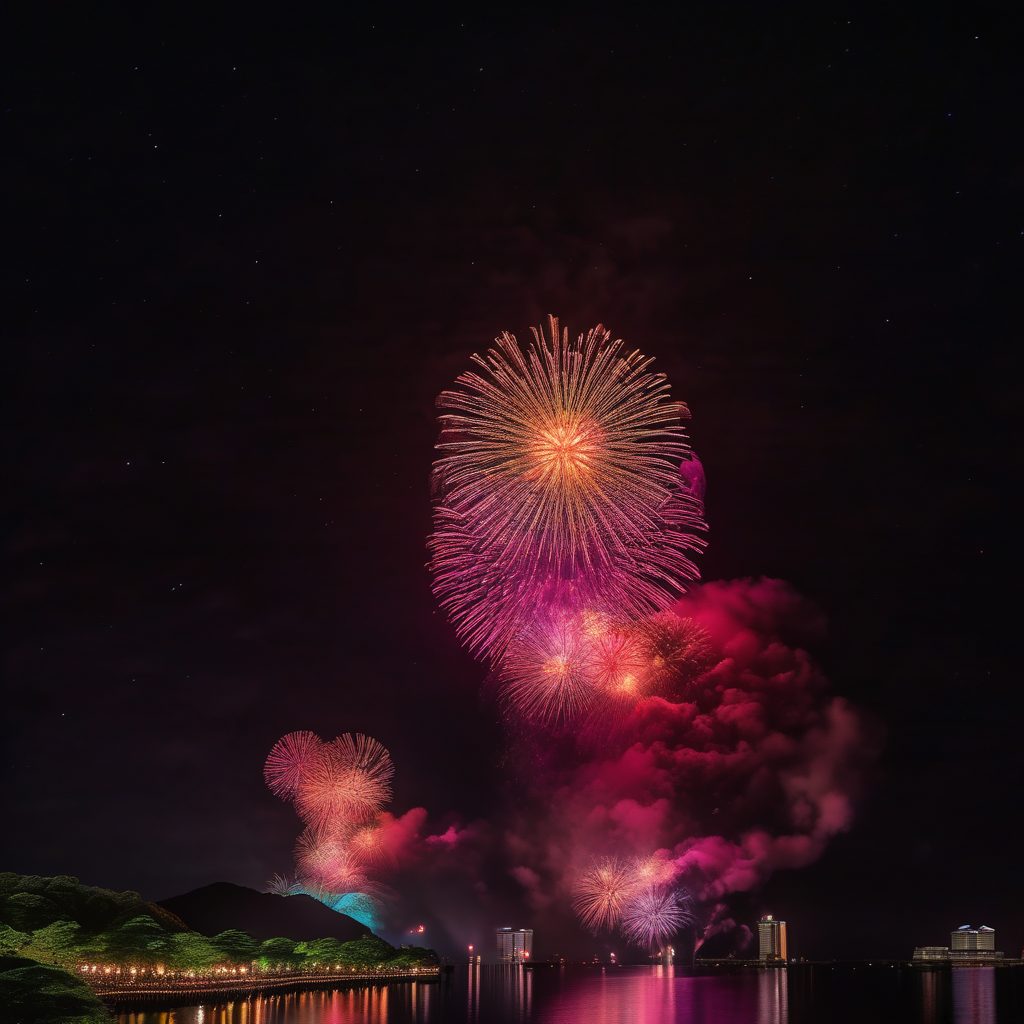 まるっとやんばフェスティバル打ち上げ花火のイメージ