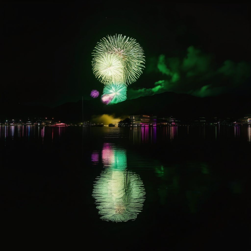 古河駐屯地納涼大会打ち上げ花火のイメージ