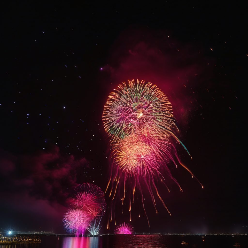 国分駐屯地夏祭り花火打ち上げのイメージ