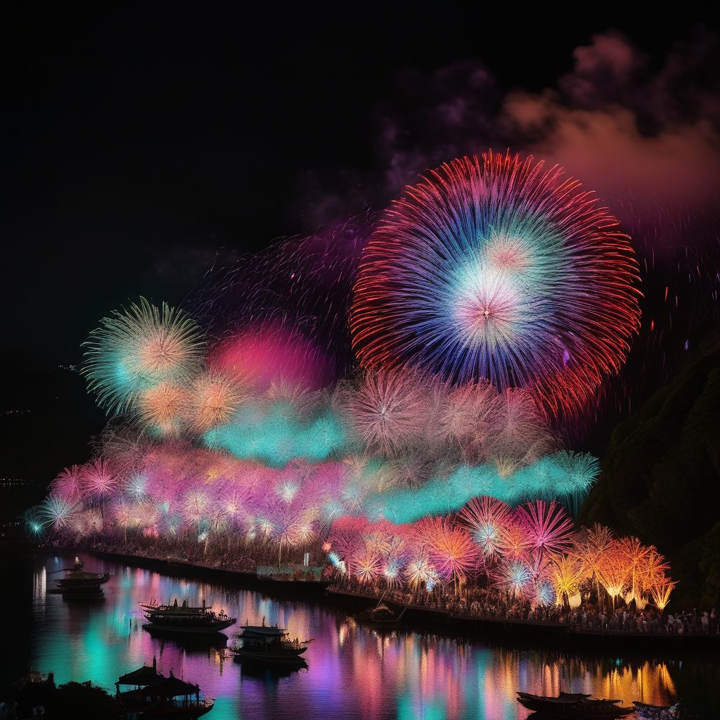 米軍厚木基地独立記念祭打ち上げ花火のイメージ