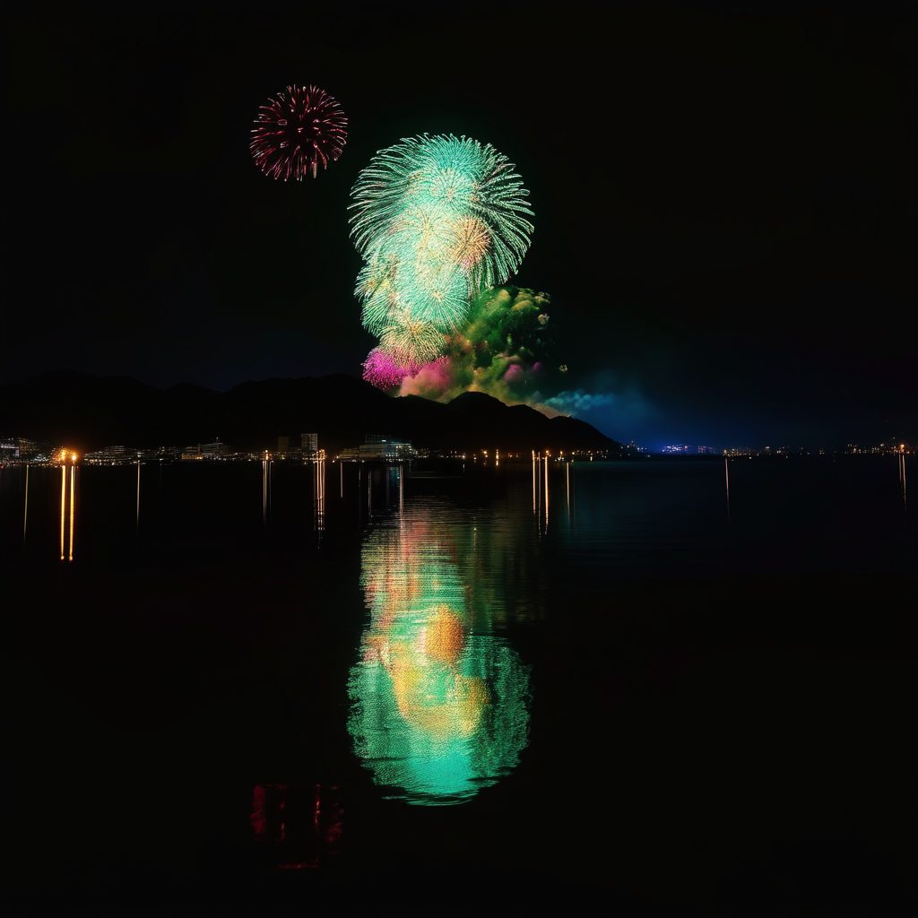 宇治駐屯地納涼夏祭り打ち上げ花火のイメージ