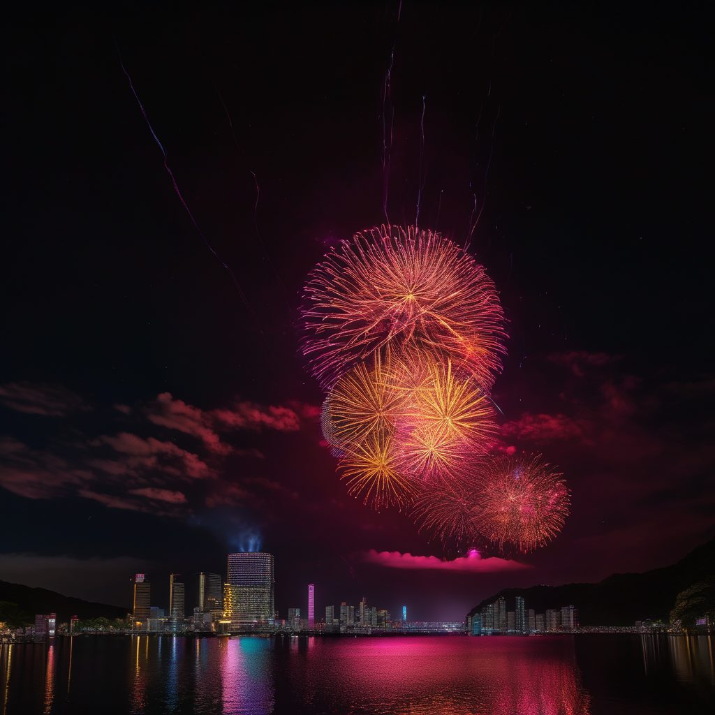 玉城町商工会真夏の夜の祭典打ち上げ花火のイメージ