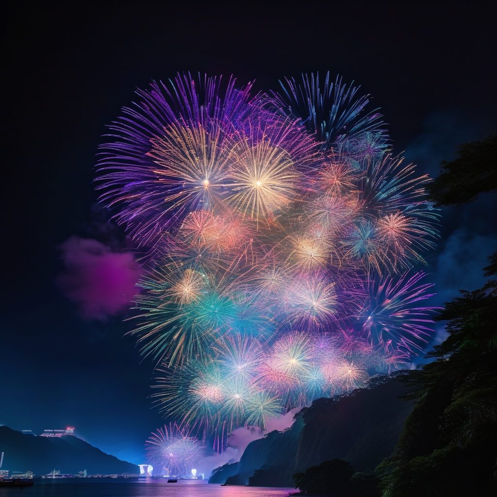 龍田大社風鎮大祭風神花火のイメージ