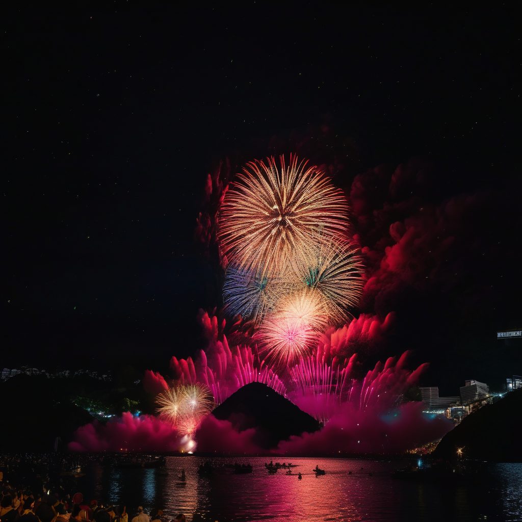 明日香音魂祭花火打ち上げのイメージ