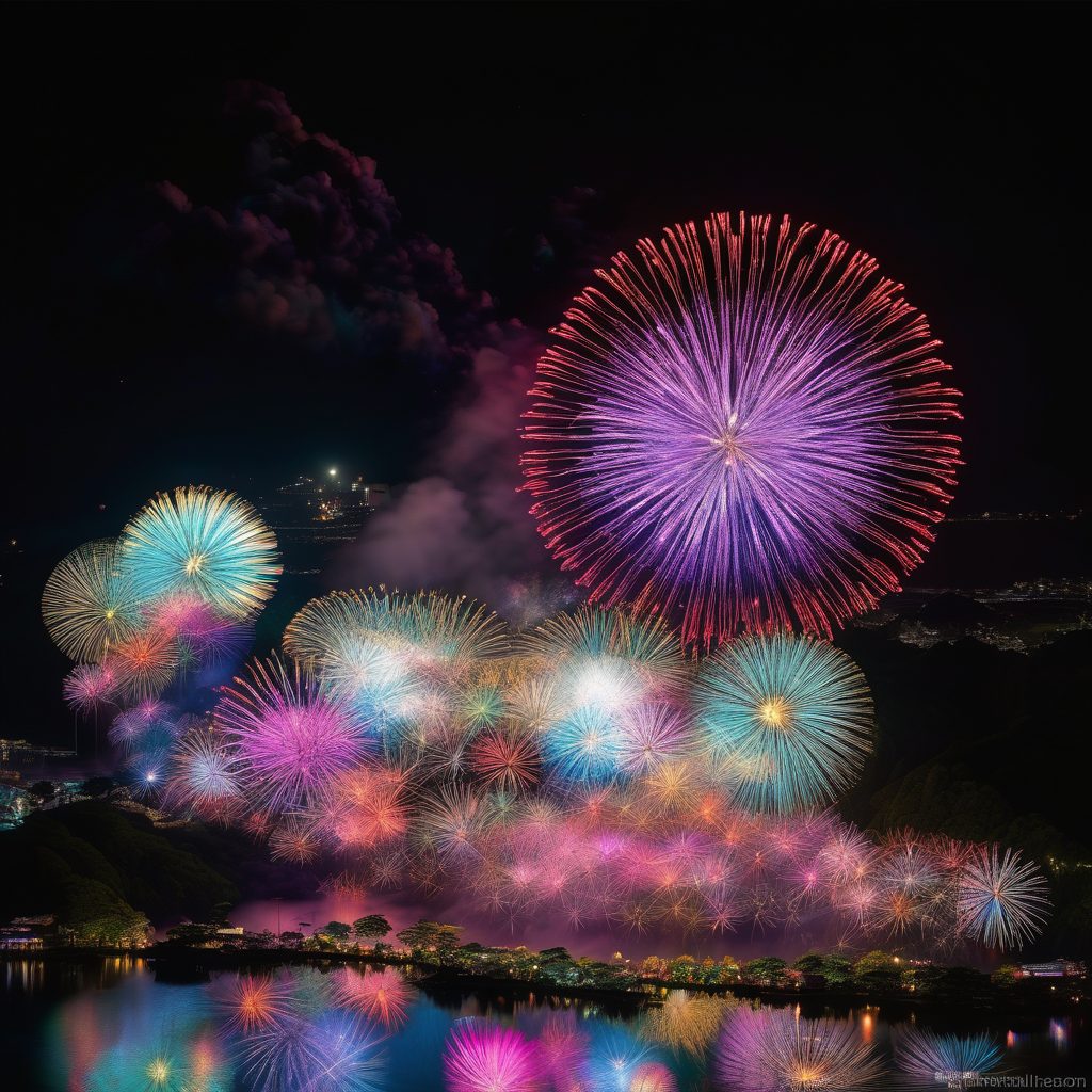 商工会夏まつりin武蔵花火打ち上げのイメージ