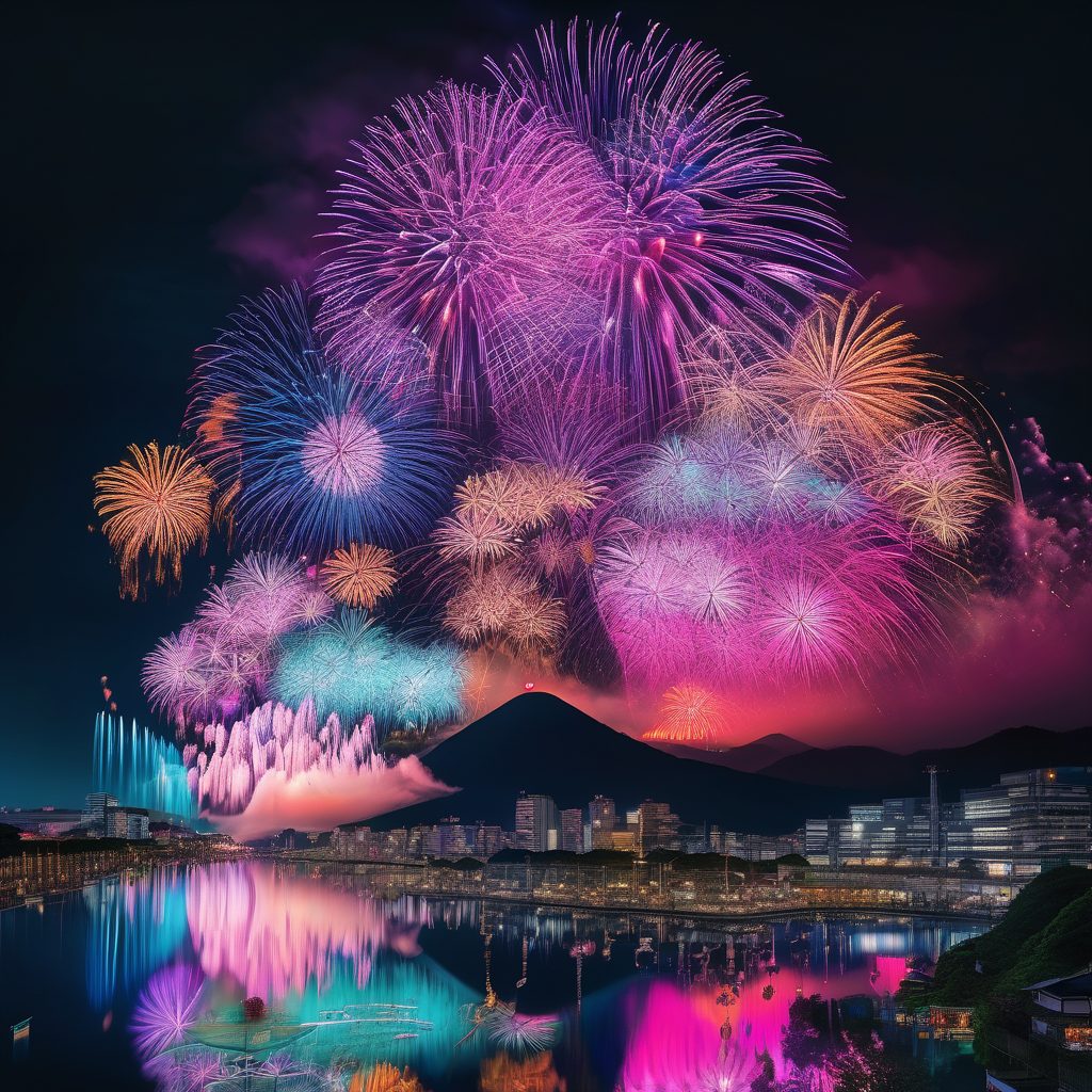 柵原DonDon祭り打上花火のイメージ