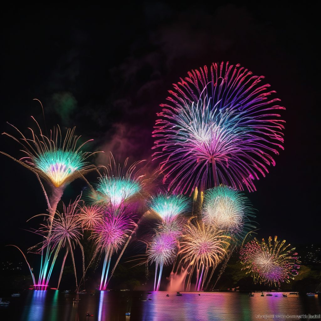 ふれあい夏祭りin百聞川花火打ち上げのイメージ
