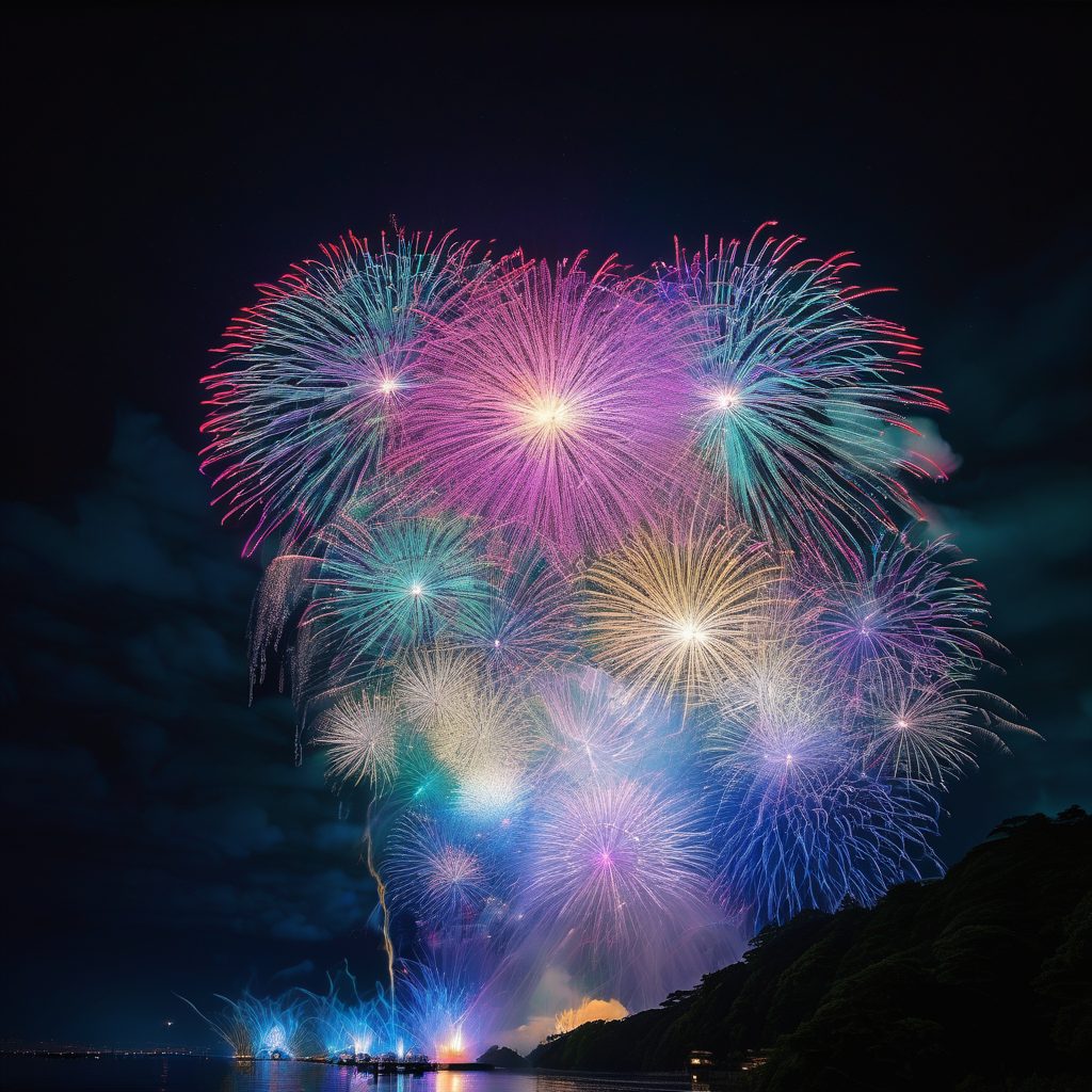 奥津温泉夏まつり打上花火のイメージ