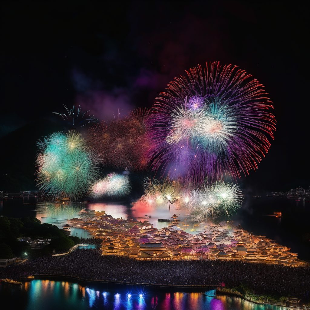 吉備高原鬼伝祭花火打ち上げのイメージ