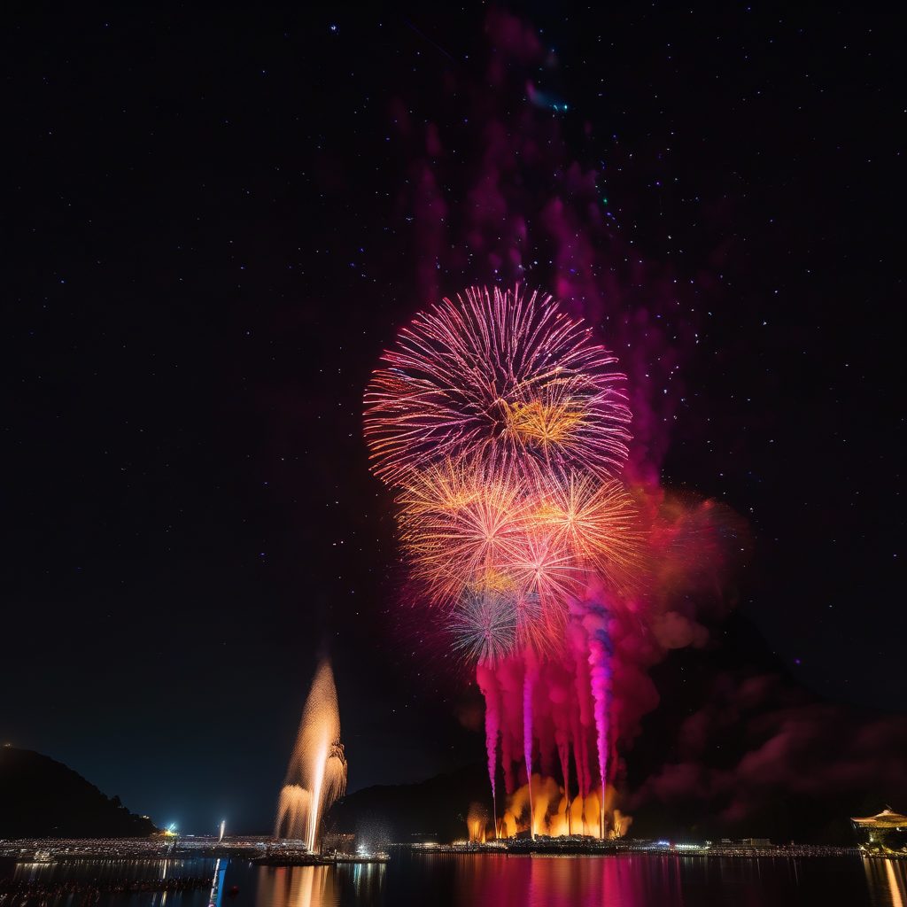 琵琶湖三市同時花火大会のイメージ