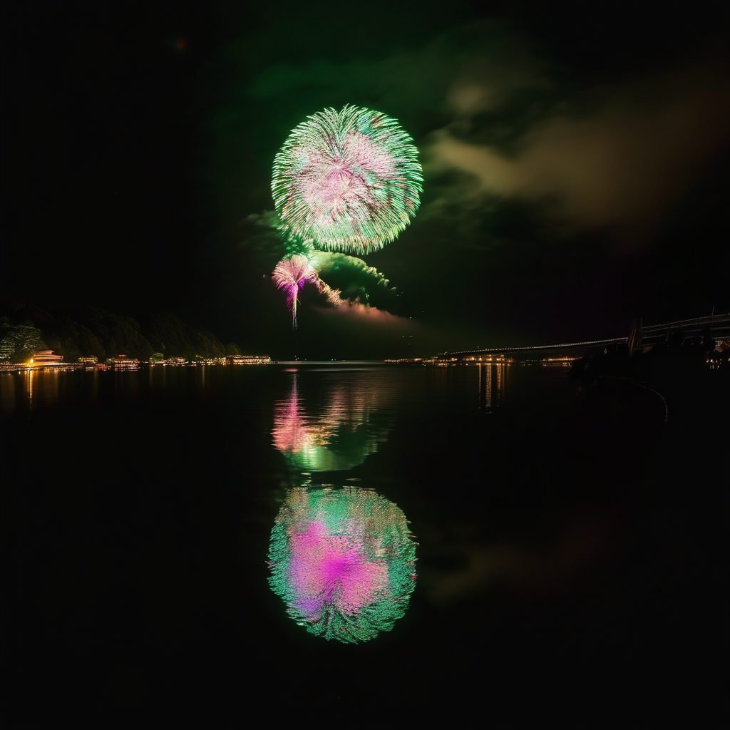 ますだ秋まつり花火打ち上げのイメージ