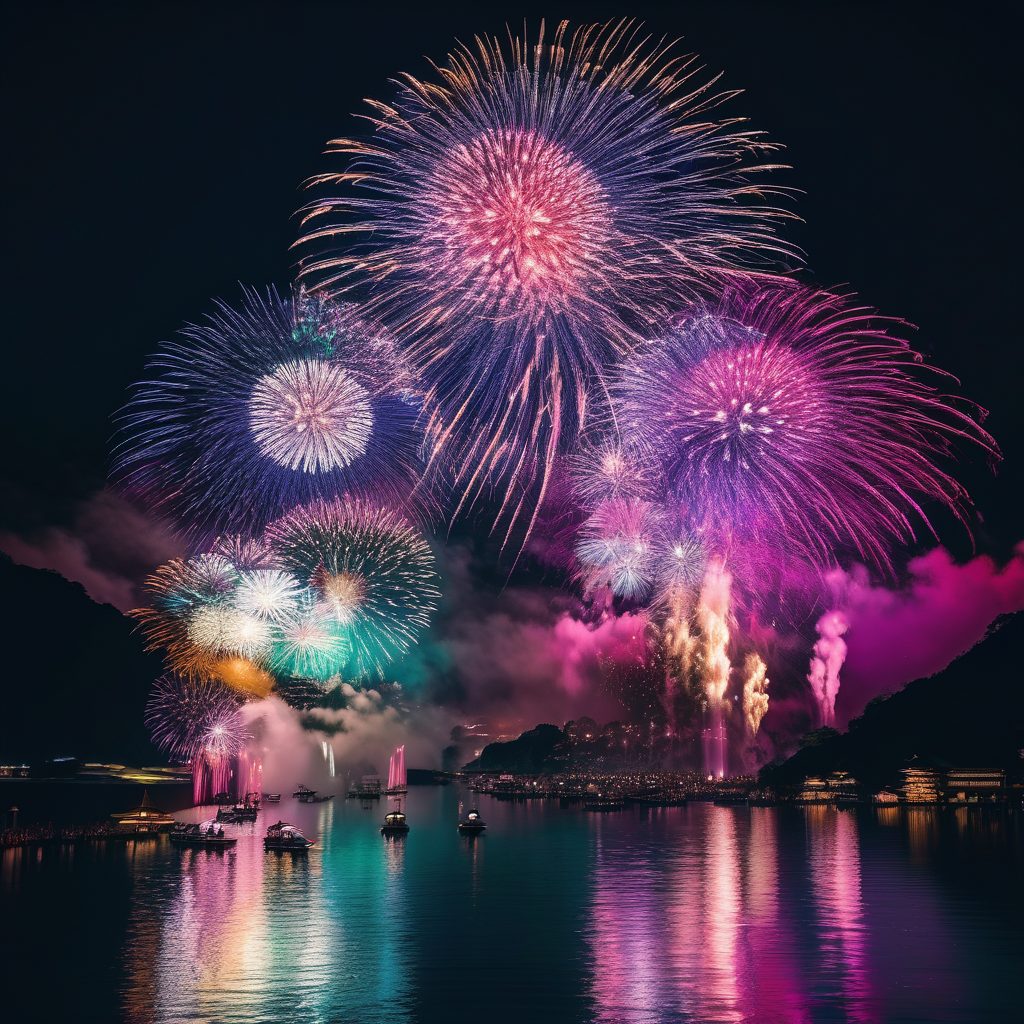 按針祭・灯籠の流れ打上花火のイメージ