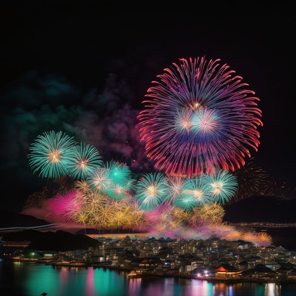 いはら万灯祭打ち上げ花火のイメージ