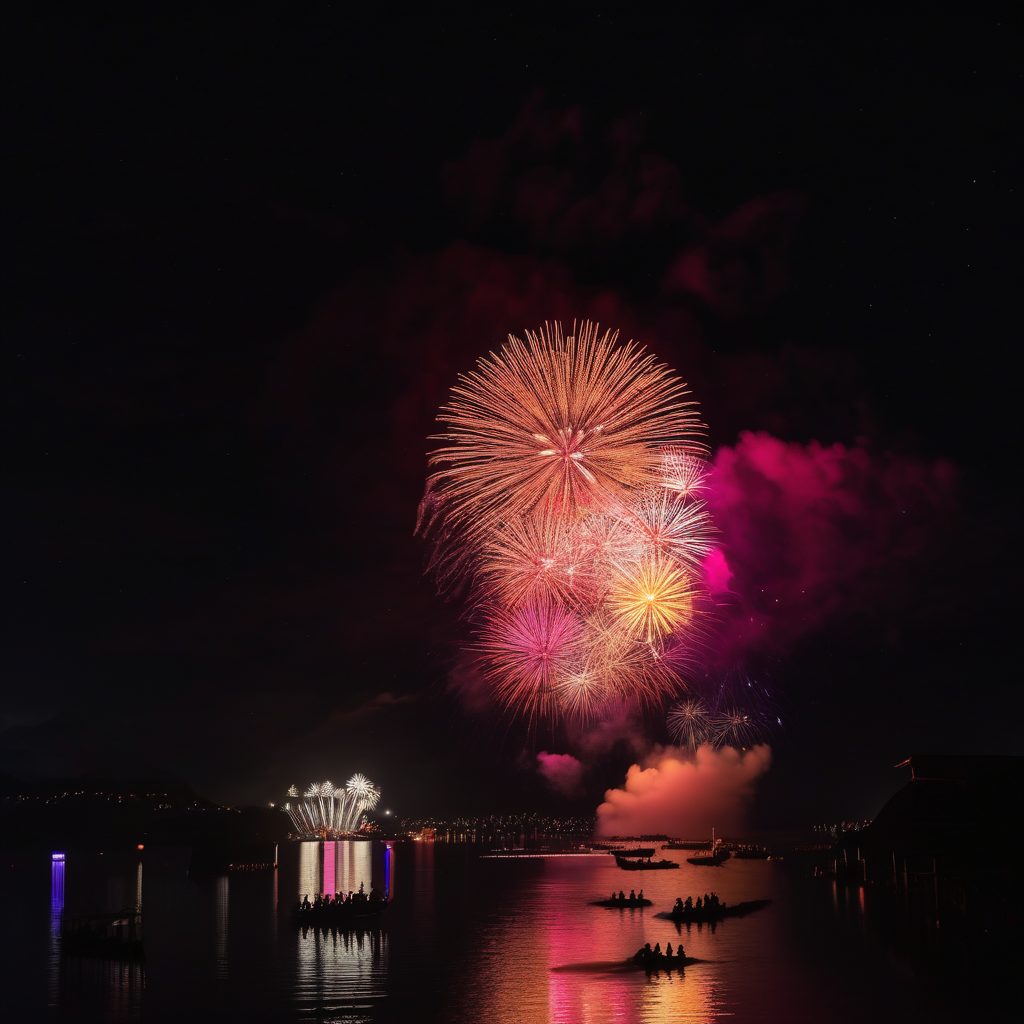宍喰港祭り花火打ち上げのイメージ