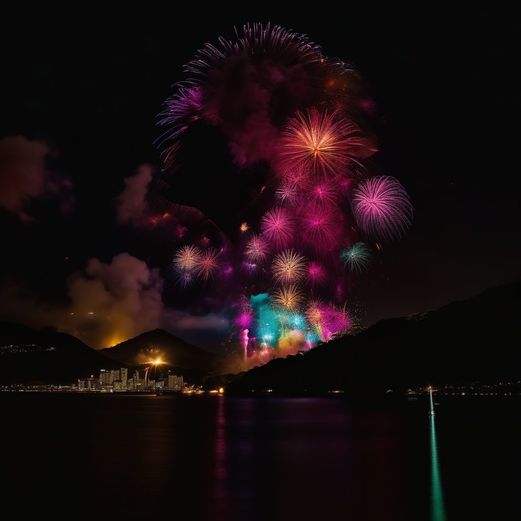 神山町阿川地区夏祭り花火打ち上げのイメージ