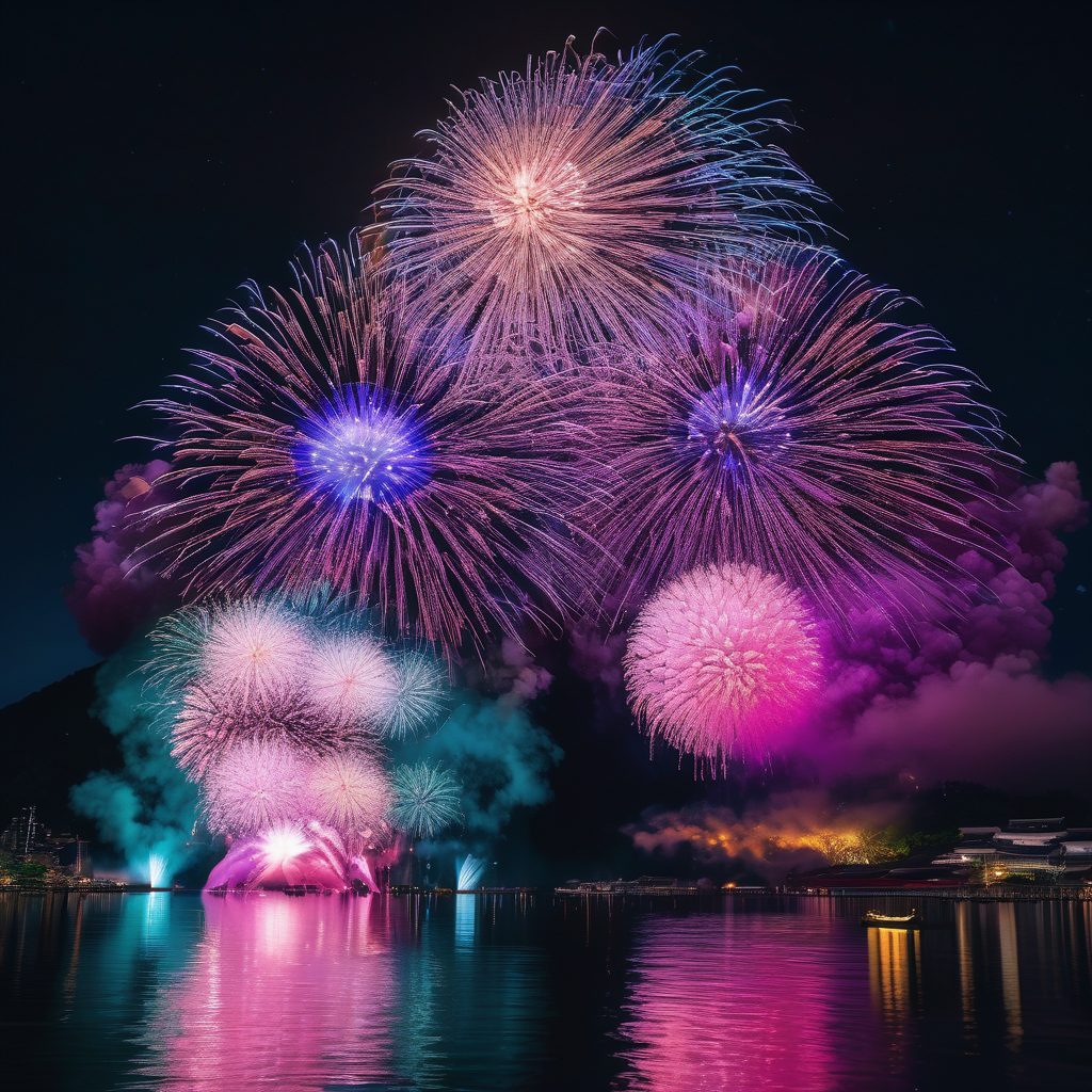 上柚木夏祭り花火打ち上げのイメージ