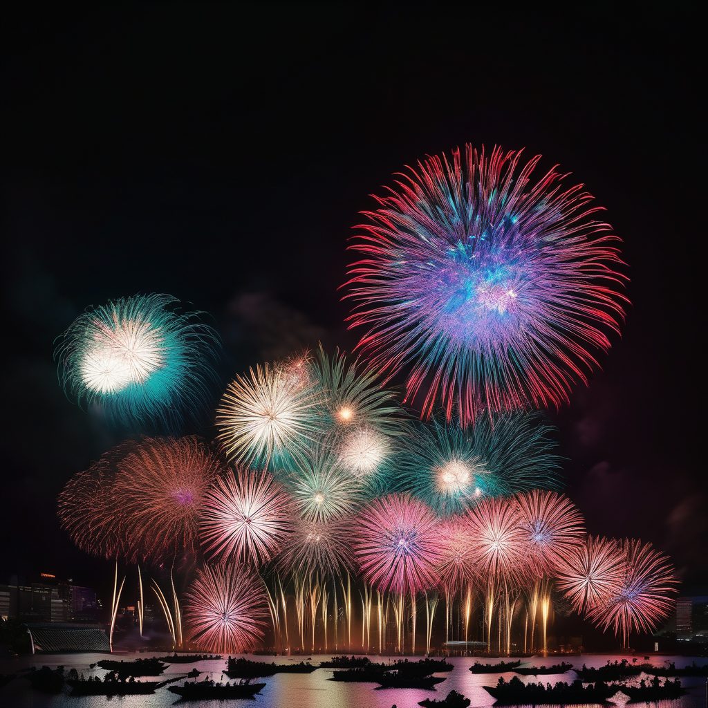 白鳳祭花火打ち上げのイメージ
