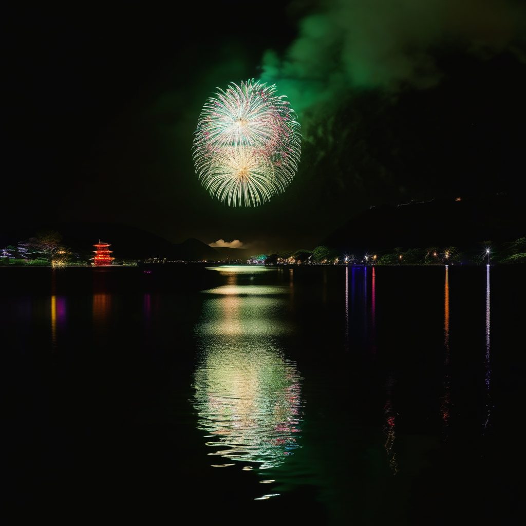 八頭町きらめき祭花火打ち上げのイメージ