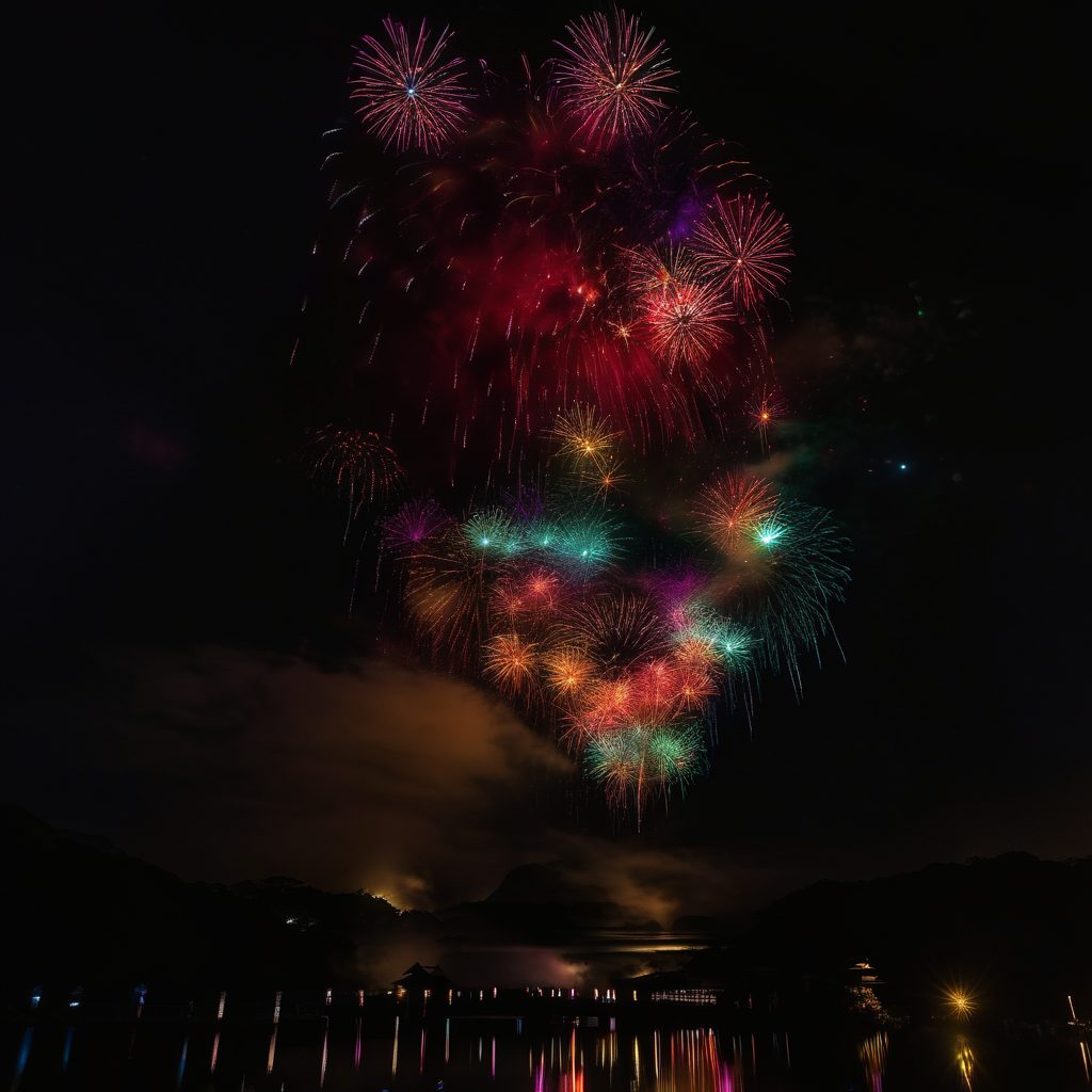 切目川ダムの夏夜打ち上げ花火のイメージ
