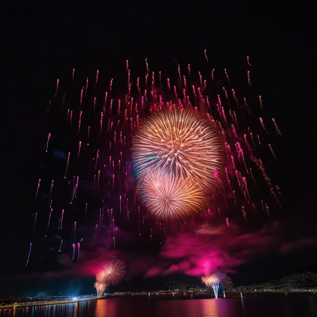 庄内ひらた目ん玉夏まつり花火打ち上げのイメージ